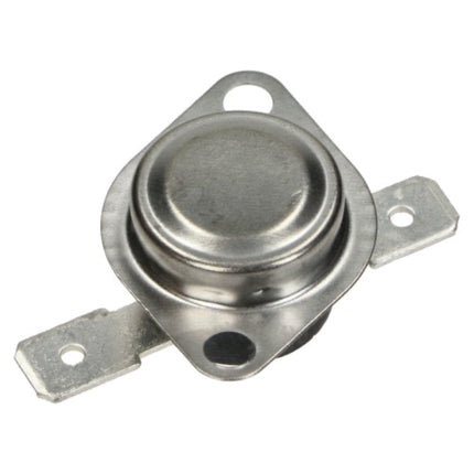 Metallic thermostat on a white background