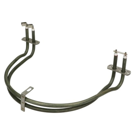 A replacement dual-heater coil assembly with dark green insulated tubes and silver metal mounting brackets, isolated on a white background.