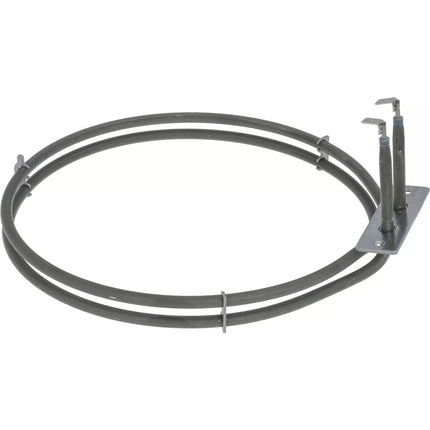 Metal heating element on a white background