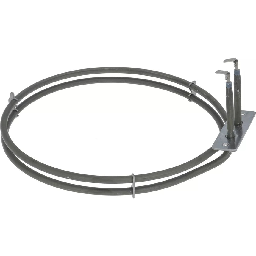 Metal heating element on a white background